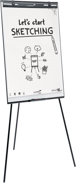 Legamaster SKETCH EASY Flipchart, Dreibein