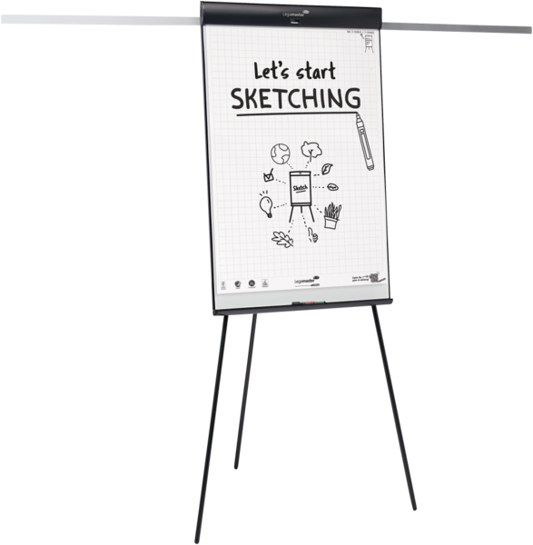 Legamaster SKETCH PRO Flipchart, Dreibein