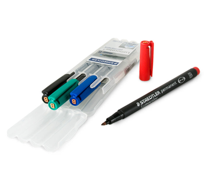 STAEDTLER Lumocolor B Permanent Folienstifte - 4er Set